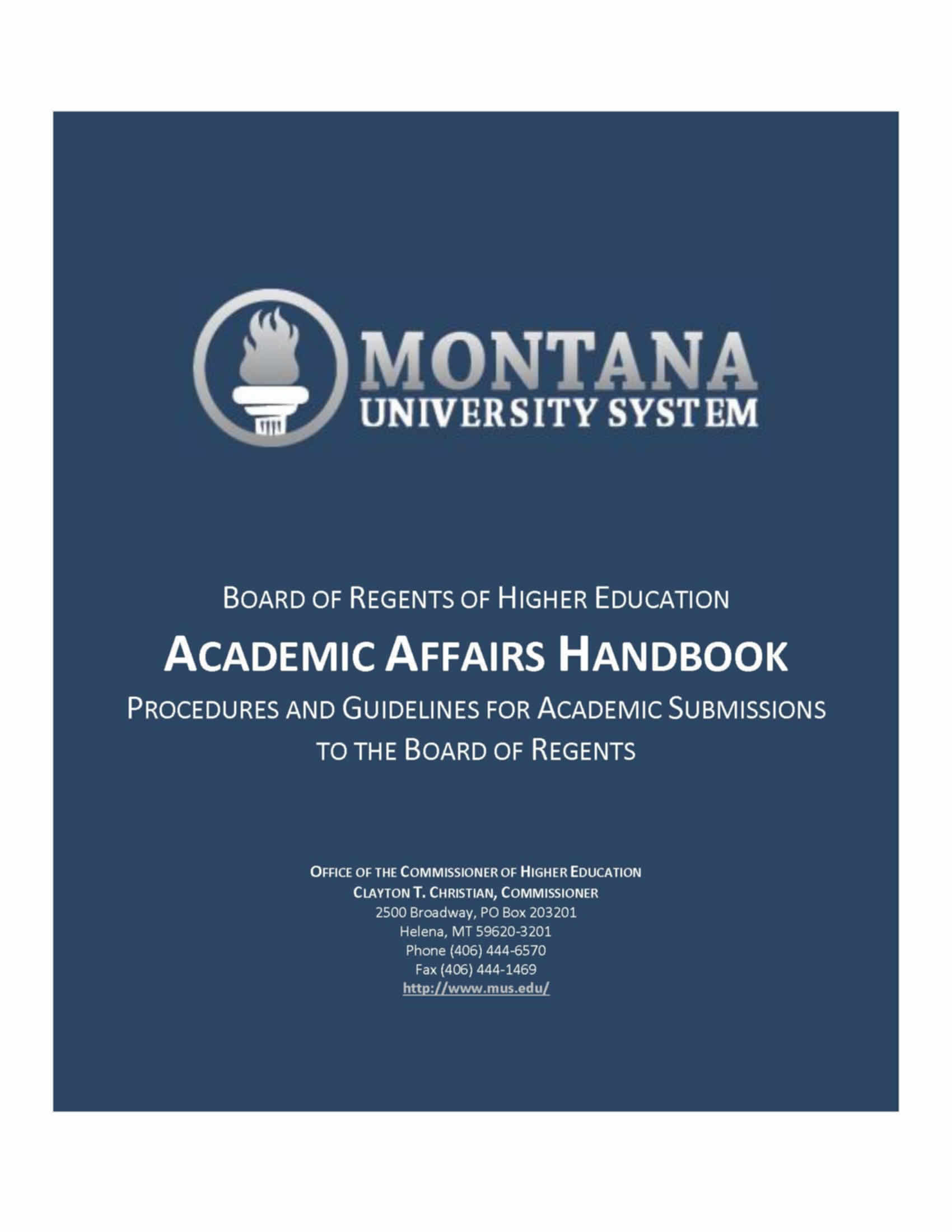 Academic Affairs Handbook