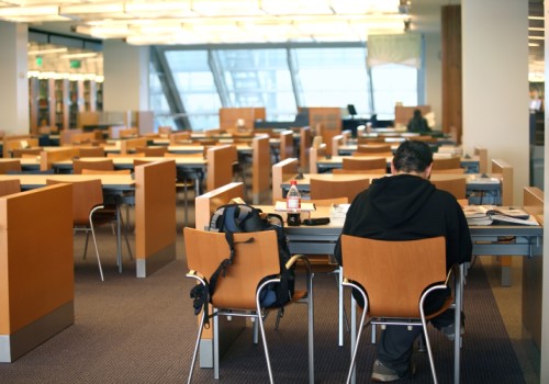 Student studying in the library